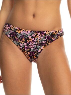 Roxy Black Floral Hipster Bikini Bottoms Women’s XXL NWT